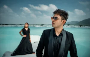 pre wedding shoot in black outfit by sony fashion photography