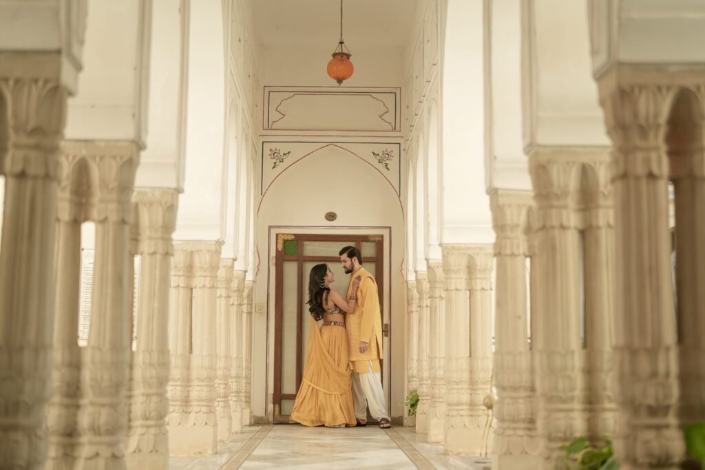 Candid haldi photoshoot with fun wedding moments